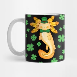 Golden Saint Patrick's day axolotl Mug